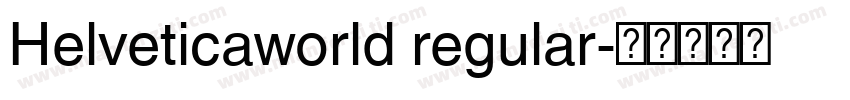 Helveticaworld regular字体转换